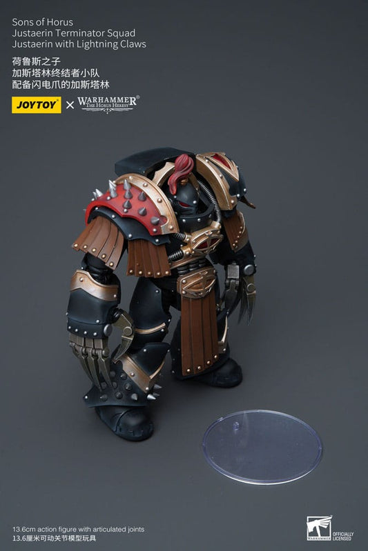 Warhammer The Horus Heresy Actionfigur 1/18 Sons of Horus Justaerin Terminator Squad Justaerin mit Lightning Claws 12 cm