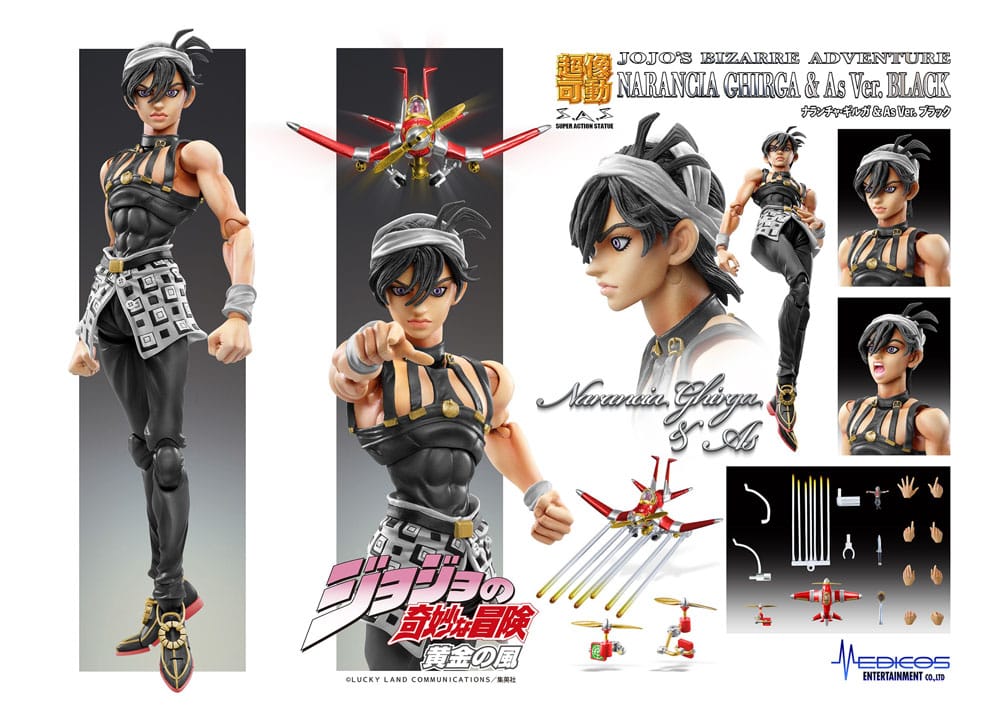 JoJo's Bizarre Adventure Teil 5: Golden Wind Actionfigur Chozokado (Narancia Ghirga &amp; As Ver. Black) 15 cm