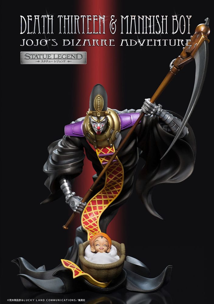 JoJo's Bizarre Adventure Statue Legend PVC Statue Death Thirteen &amp; Mannish Boy 17 cm