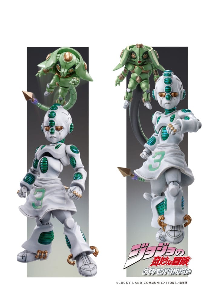 JoJo's Bizarre Adventure Part 4: Diamond is unbreakable Action Figure Statue Chozokado Ec (Act 2) &amp; Ec (Act 3) (re-run) 8 cm