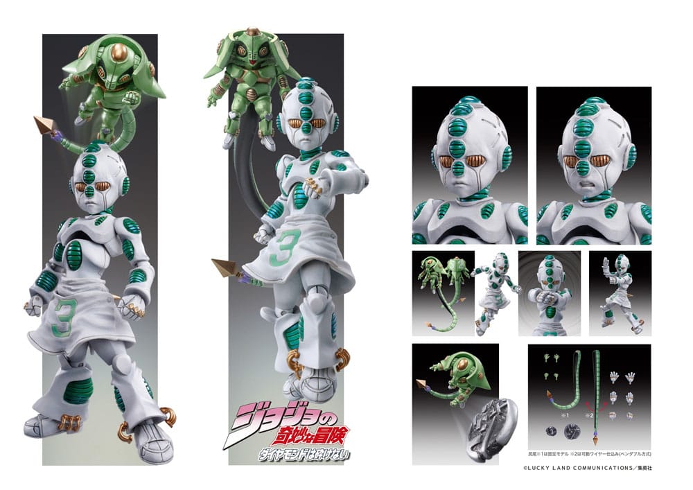 JoJo's Bizarre Adventure Part 4: Diamond is unbreakable Action Figure Statue Chozokado Ec (Act 2) &amp; Ec (Act 3) (re-run) 8 cm