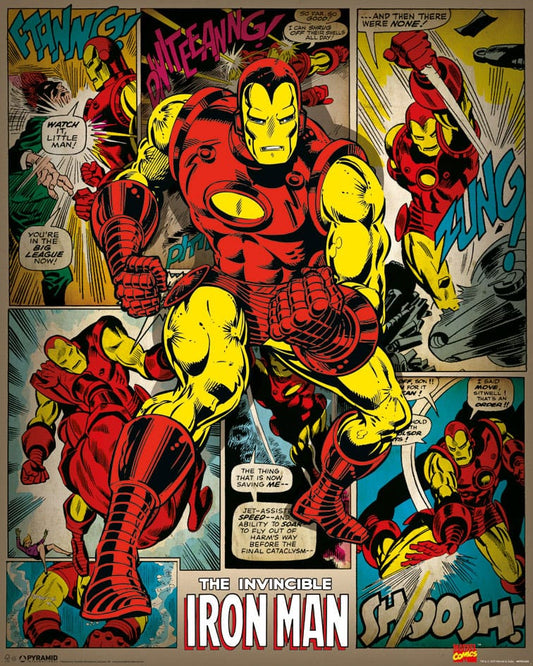 Marvel Comics Poster Pack Iron Man Retro 40 x 50 cm