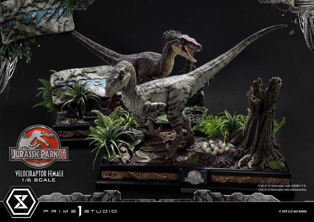 Jurassic Park III Legacy Museum Collection Statue 1/6 Velociraptor Female Bonus Version 44 cm