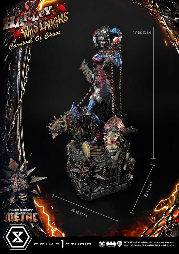 Dark Nights: Metal Museum Masterline Series Statue 1/3 Harley Quinn Who Laughs Concept Design von Caelos D`anda Deluxe Version 78 cm