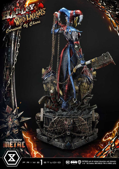 Dark Nights: Metal Museum Masterline Series Statue 1/3 Harley Quinn Who Laughs Concept Design by Caelos D`anda Deluxe Version 78 cm