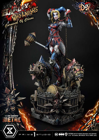 Dark Nights: Metal Museum Masterline Series Statue 1/3 Harley Quinn Who Laughs Concept Design by Caelos D`anda Deluxe Bonus Version 78 cm