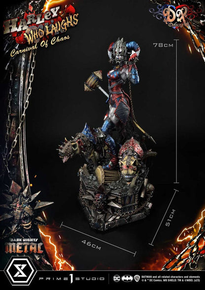 Dark Nights: Metal Museum Masterline Series Statue 1/3 Harley Quinn Who Laughs Concept Design by Caelos D`anda Deluxe Bonus Version 78 cm