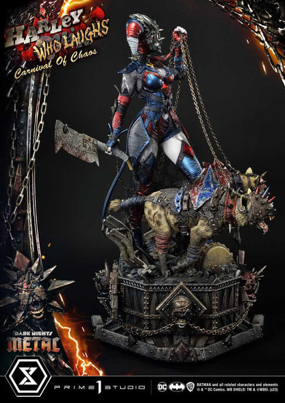 Dark Nights: Metal Museum Masterline Series Statue 1/3 Harley Quinn Who Laughs Concept Design by Caelos D`anda Deluxe Bonus Version 78 cm