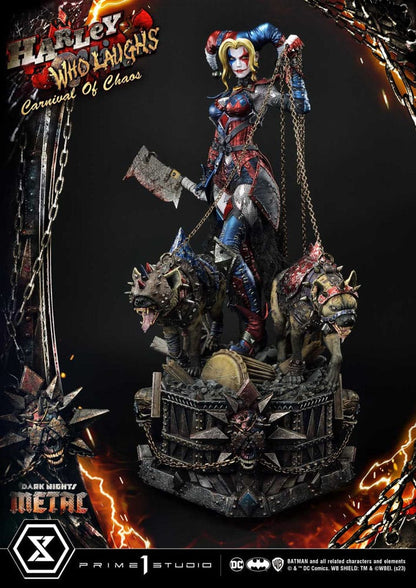 Dark Nights: Metal Museum Masterline Series Statue 1/3 Harley Quinn Who Laughs Concept Design by Caelos D`anda Deluxe Bonus Version 78 cm