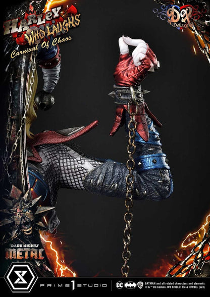 Dark Nights: Metal Museum Masterline Series Statue 1/3 Harley Quinn Who Laughs Concept Design by Caelos D`anda Deluxe Bonus Version 78 cm