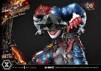 Dark Nights: Metal Museum Masterline Series Statue 1/3 Harley Quinn Who Laughs Concept Design by Caelos D`anda Deluxe Bonus Version 78 cm