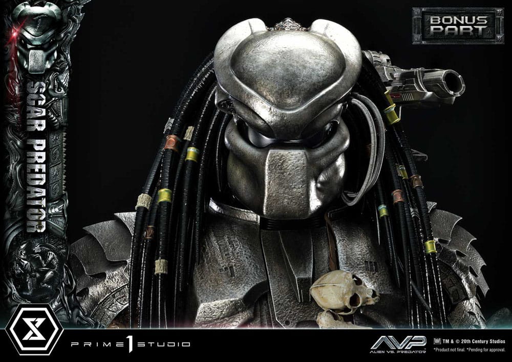 The Alien Vs. Predator Museum Masterline Series Statue 1/3 Scar Predator Deluxe Bonus Version 93 cm 