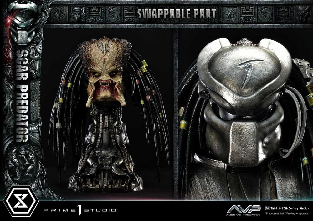 The Alien Vs. Predator Museum Masterline Series Statue 1/3 Scar Predator Deluxe Bonus Version 93 cm 