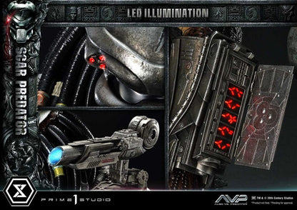 The Alien Vs. Predator Museum Masterline Series Statue 1/3 Scar Predator Deluxe Bonus Version 93 cm 