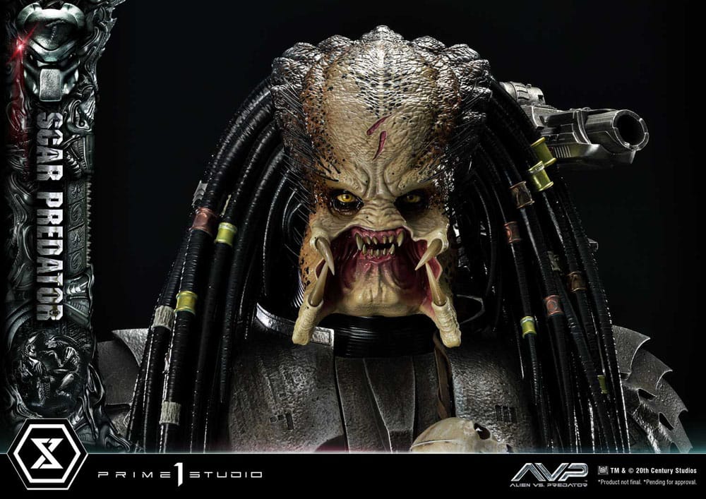 The Alien Vs. Predator Museum Masterline Series Statue 1/3 Scar Predator Deluxe Bonus Version 93 cm 