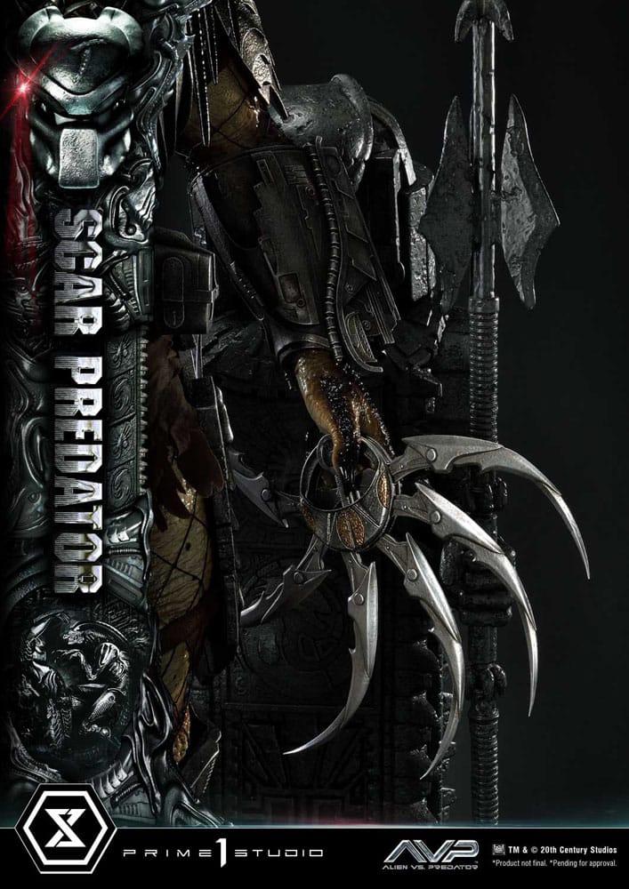 The Alien Vs. Predator Museum Masterline Series Statue 1/3 Scar Predator Deluxe Bonus Version 93 cm 