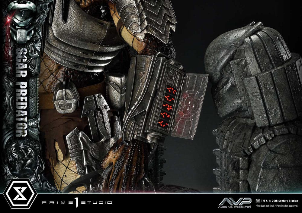 The Alien Vs. Predator Museum Masterline Series Statue 1/3 Scar Predator Deluxe Bonus Version 93 cm 
