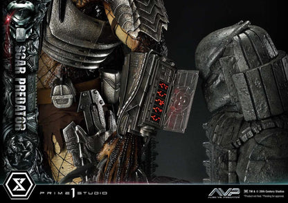 The Alien Vs. Predator Museum Masterline Series Statue 1/3 Scar Predator Deluxe Bonus Version 93 cm 