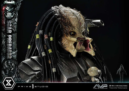 The Alien Vs. Predator Museum Masterline Series Statue 1/3 Scar Predator Deluxe Bonus Version 93 cm 