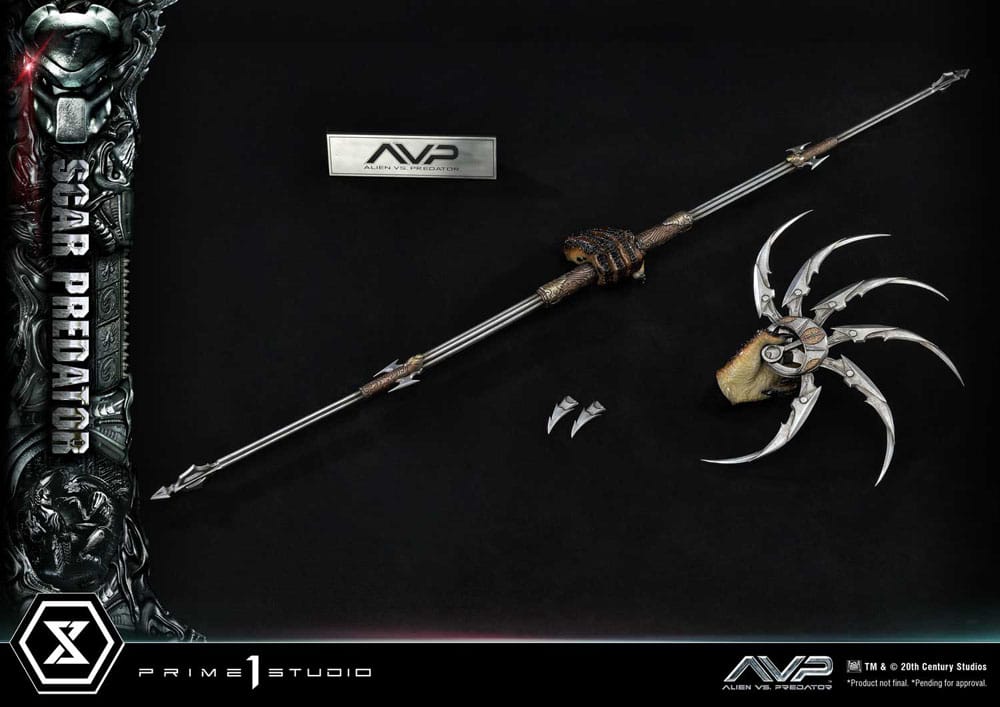 The Alien Vs. Predator Museum Masterline Series Statue 1/3 Scar Predator Deluxe Bonus Version 93 cm 