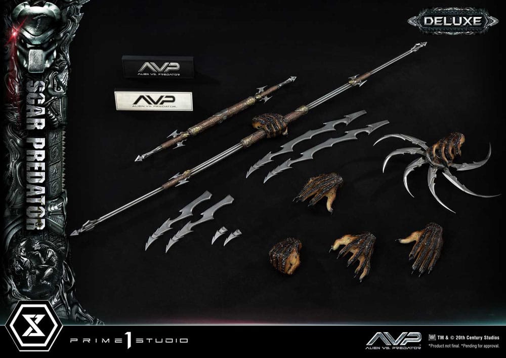 The Alien Vs. Predator Museum Masterline Series Statue 1/3 Scar Predator Deluxe Bonus Version 93 cm 