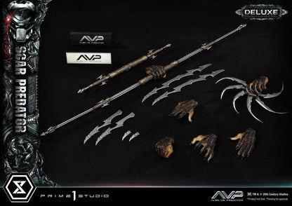 The Alien Vs. Predator Museum Masterline Series Statue 1/3 Scar Predator Deluxe Bonus Version 93 cm 
