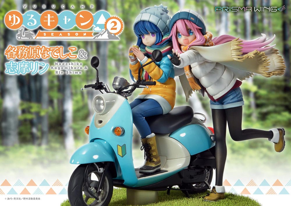 Laid-Back Camp Prisma Wing PVC Statue 1/7 Nadeshiko Kagamihara &amp; Rin Shima 24 cm