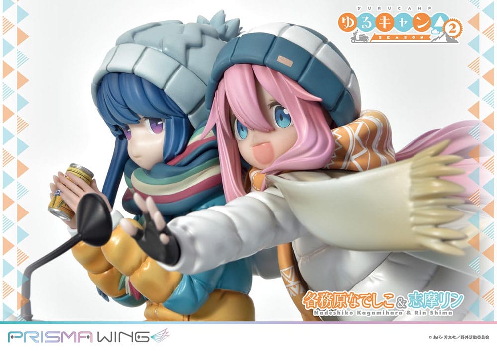 Laid-Back Camp Prisma Wing PVC Statue 1/7 Nadeshiko Kagamihara &amp; Rin Shima 24 cm