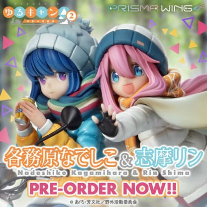 Laid-Back Camp Prisma Wing PVC Statue 1/7 Nadeshiko Kagamihara &amp; Rin Shima 24 cm