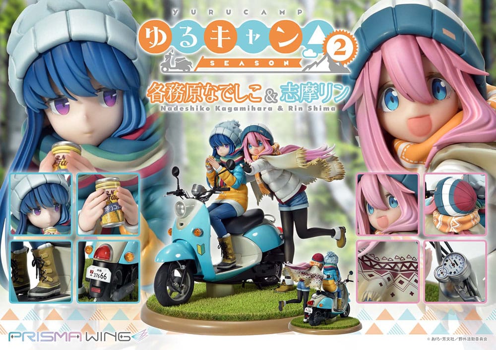Laid-Back Camp Prisma Wing PVC Statue 1/7 Nadeshiko Kagamihara &amp; Rin Shima 24 cm