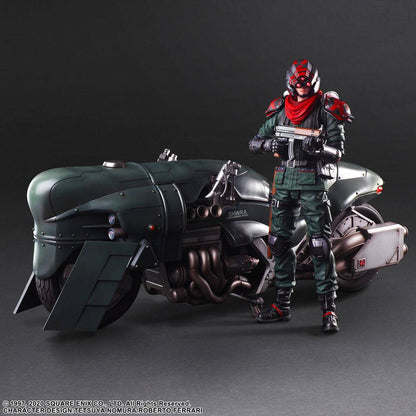 Final Fantasy VII Remake Play Arts Kai Actionfigur &amp; Fahrzeug Shinra Elite Security Officer &amp; Bike