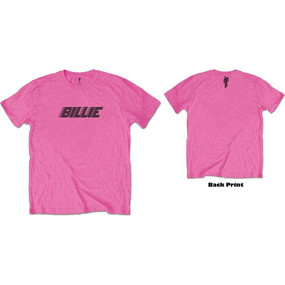 Billie eilish unisex t-shirt racer logo og blohsh pink - SuperMerch.dk
