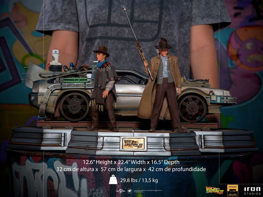 Back to the Future III Art Scale Statues 1/10 Full set Deluxe 57 cm
