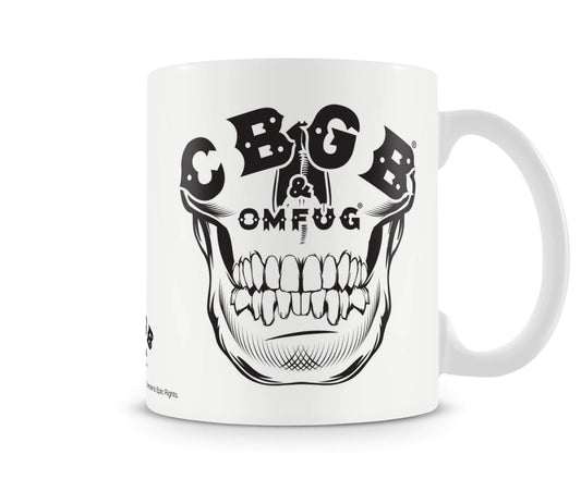 CBGB & OMFUG Skull Kaffe Krus