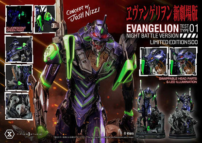 Evangelion Statue Evangelion Test Type 01 Night Battle Version Konzept von Josh Nizzi 67 cm