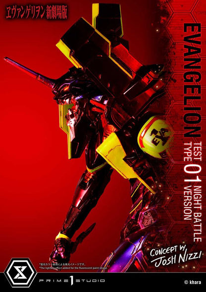 Evangelion Statue Evangelion Test Type 01 Night Battle Version Konzept von Josh Nizzi 67 cm