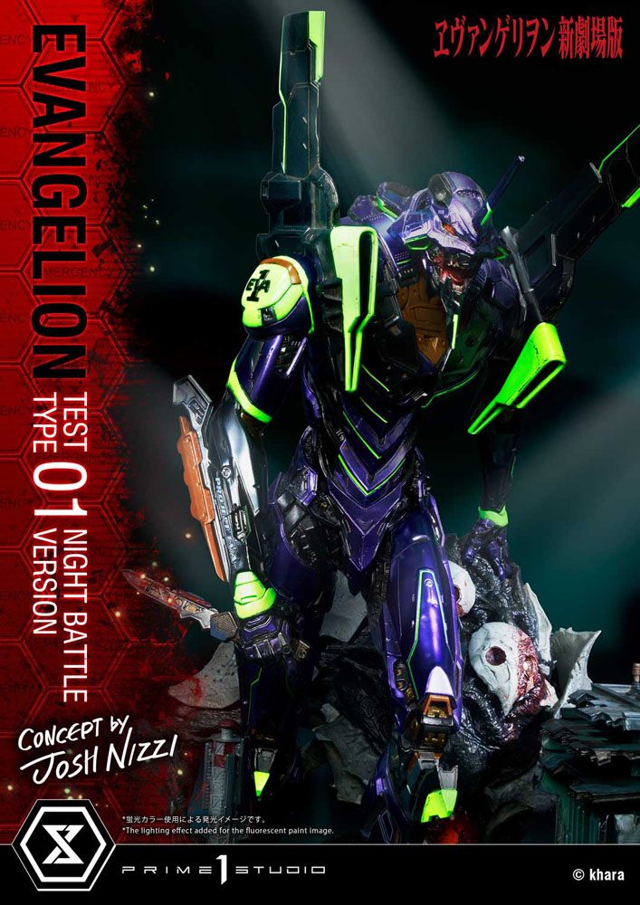 Evangelion Statue Evangelion Test Type 01 Night Battle Version Concept by Josh Nizzi 67 cm