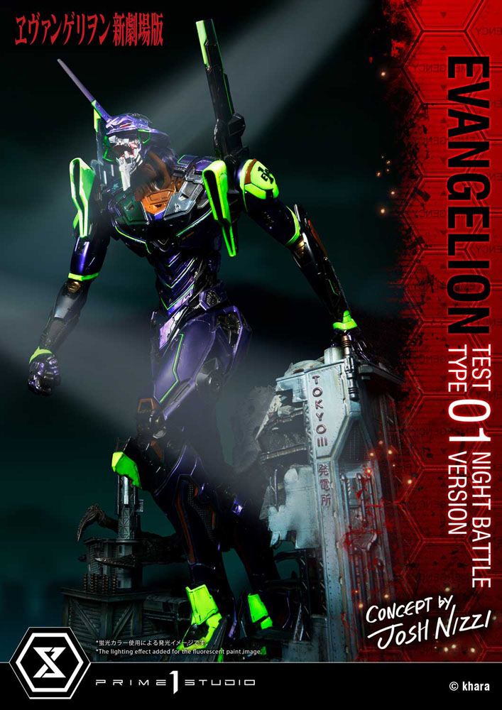 Evangelion Statue Evangelion Test Type 01 Night Battle Version Concept by Josh Nizzi 67 cm