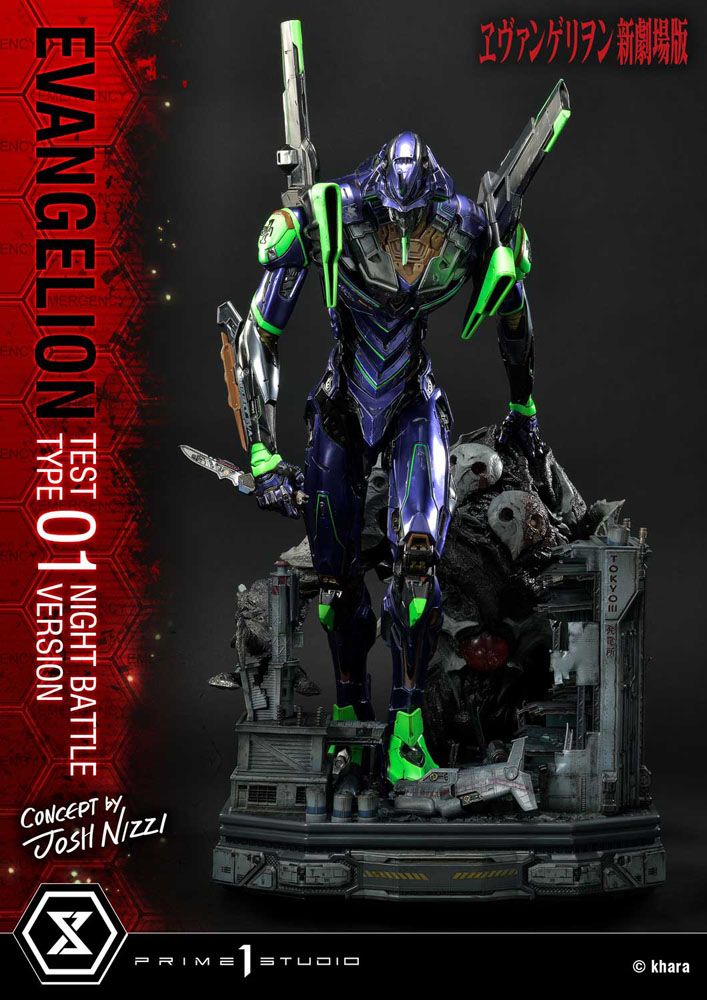Evangelion Statue Evangelion Test Type 01 Night Battle Version Concept by Josh Nizzi 67 cm