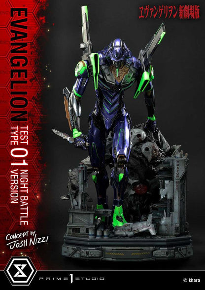 Evangelion Statue Evangelion Test Type 01 Night Battle Version Konzept von Josh Nizzi 67 cm