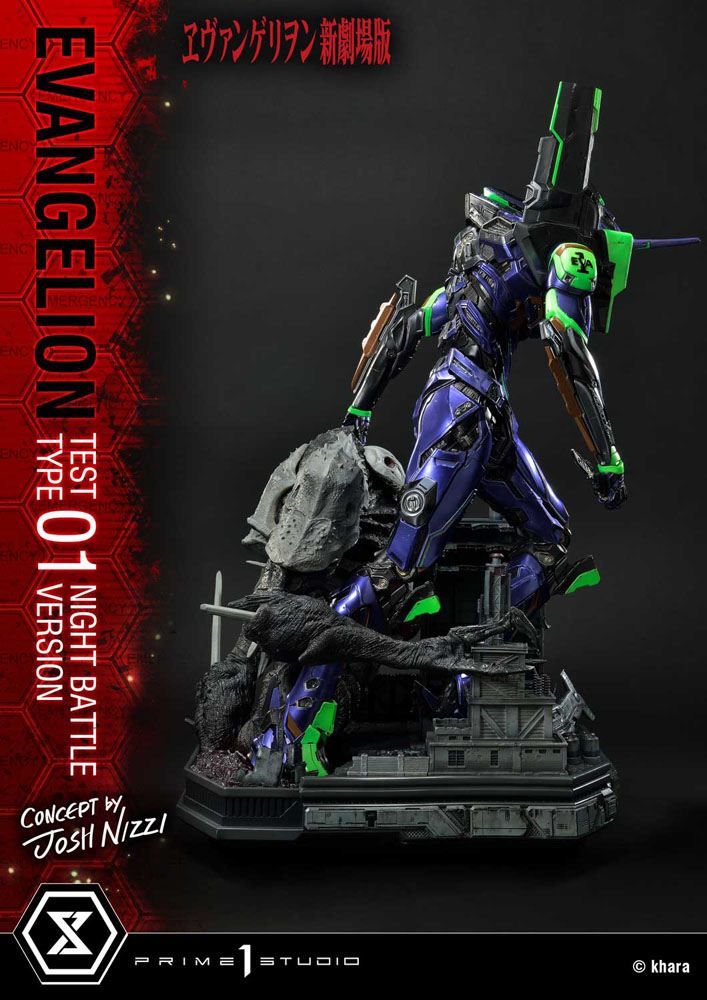 Evangelion Statue Evangelion Test Type 01 Night Battle Version Concept by Josh Nizzi 67 cm
