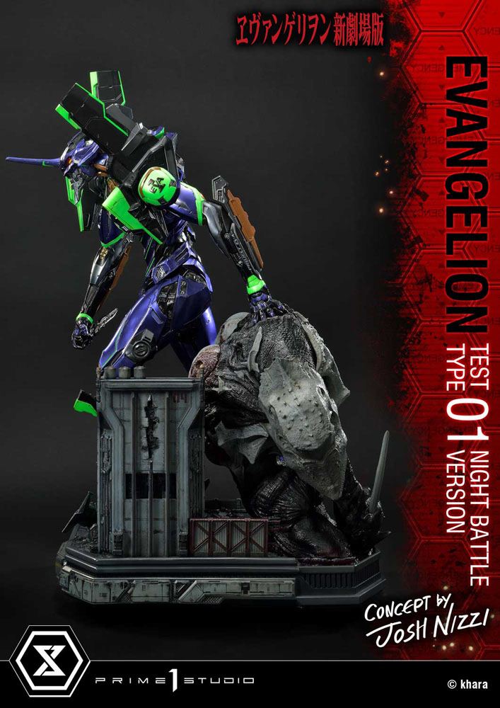 Evangelion Statue Evangelion Test Type 01 Night Battle Version Concept by Josh Nizzi 67 cm