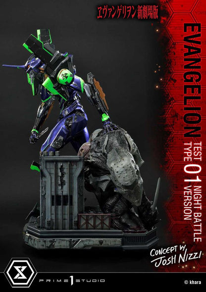 Evangelion Statue Evangelion Test Type 01 Night Battle Version Konzept von Josh Nizzi 67 cm