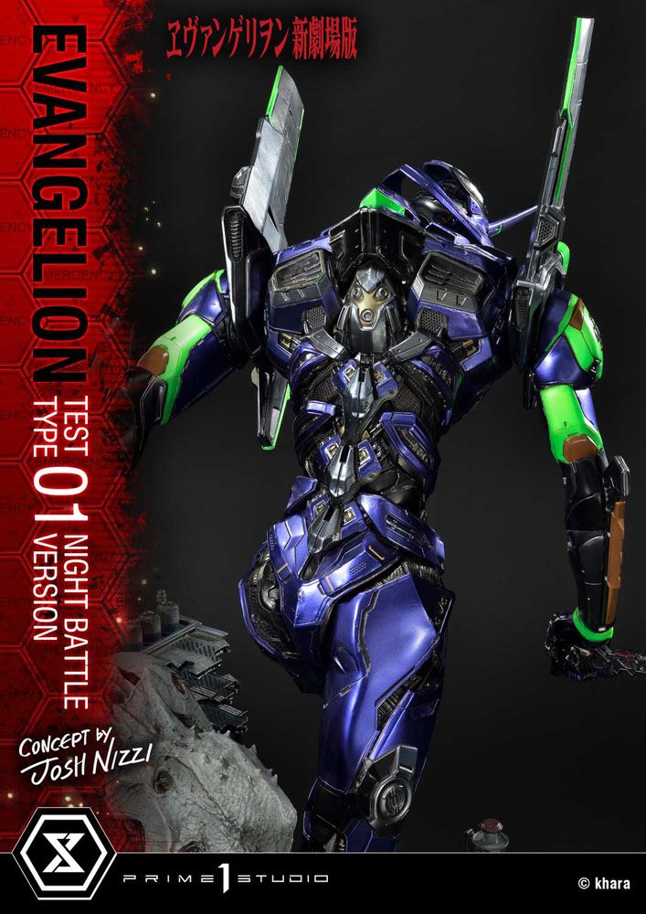 Evangelion Statue Evangelion Test Type 01 Night Battle Version Concept by Josh Nizzi 67 cm