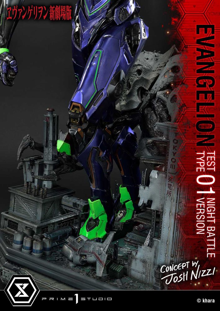 Evangelion Statue Evangelion Test Type 01 Night Battle Version Concept by Josh Nizzi 67 cm