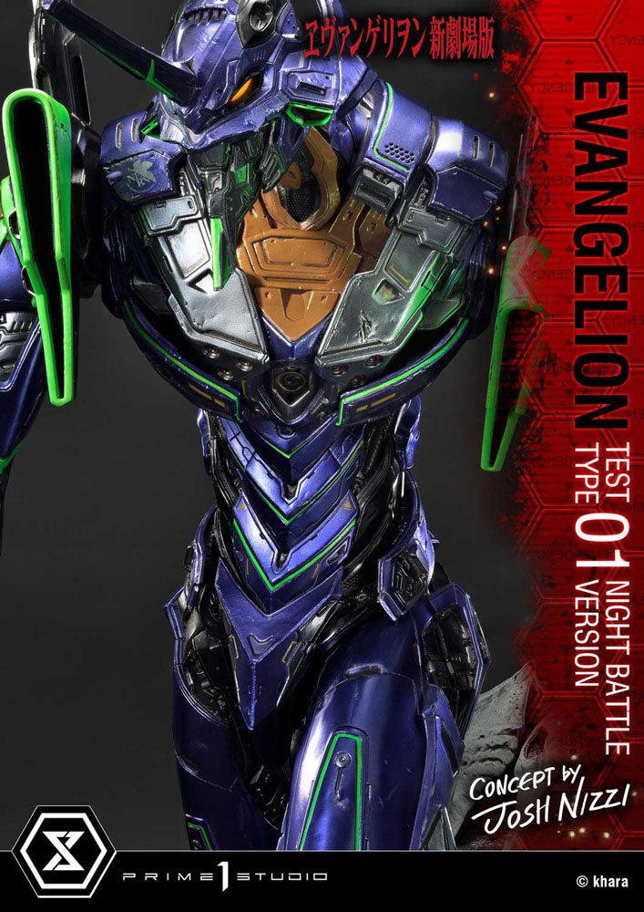 Evangelion Statue Evangelion Test Type 01 Night Battle Version Concept by Josh Nizzi 67 cm