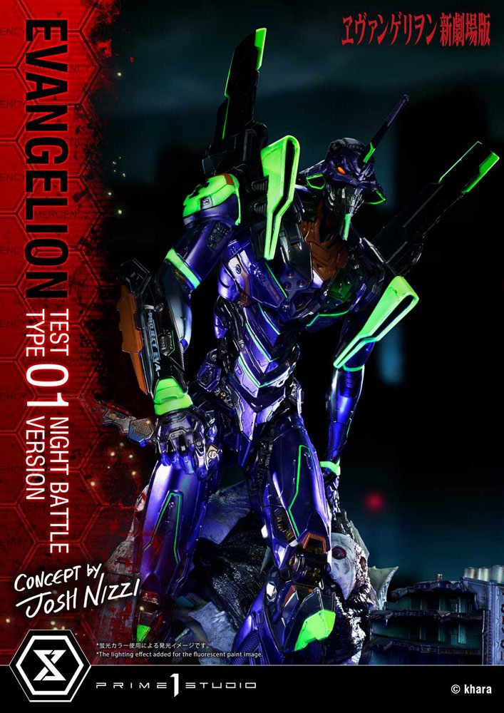 Evangelion Statue Evangelion Test Type 01 Night Battle Version Concept by Josh Nizzi 67 cm