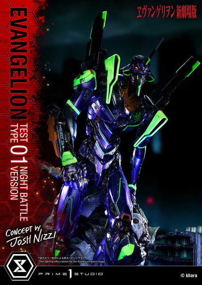 Evangelion Statue Evangelion Test Type 01 Night Battle Version Konzept von Josh Nizzi 67 cm