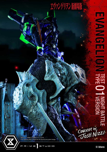 Evangelion Statue Evangelion Test Type 01 Night Battle Version Konzept von Josh Nizzi 67 cm