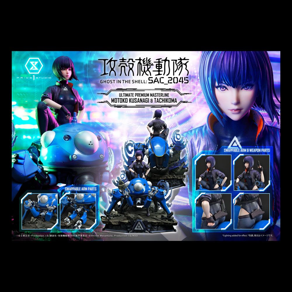 Ghost in the Shell: SAC-2045 - 1/4 Motoko Kusanagi und Tachikoma Statue (Bonusversion, 50 cm